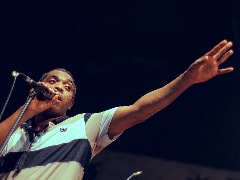 Femi Kuti looks out
