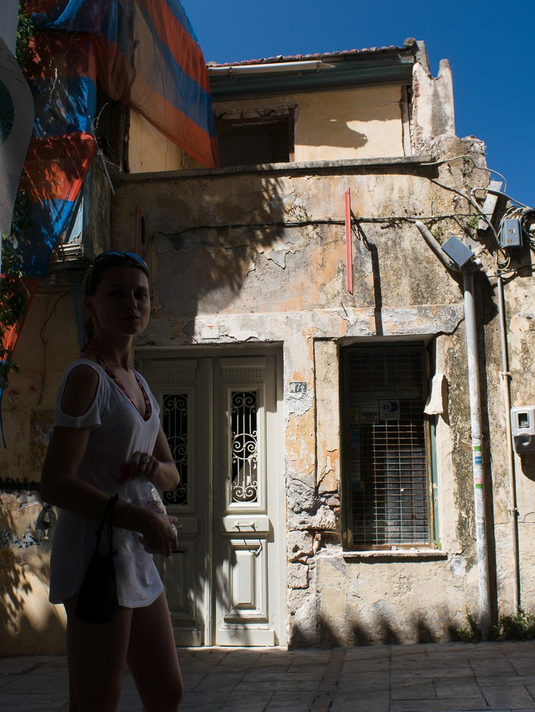 Crete, wrecked building